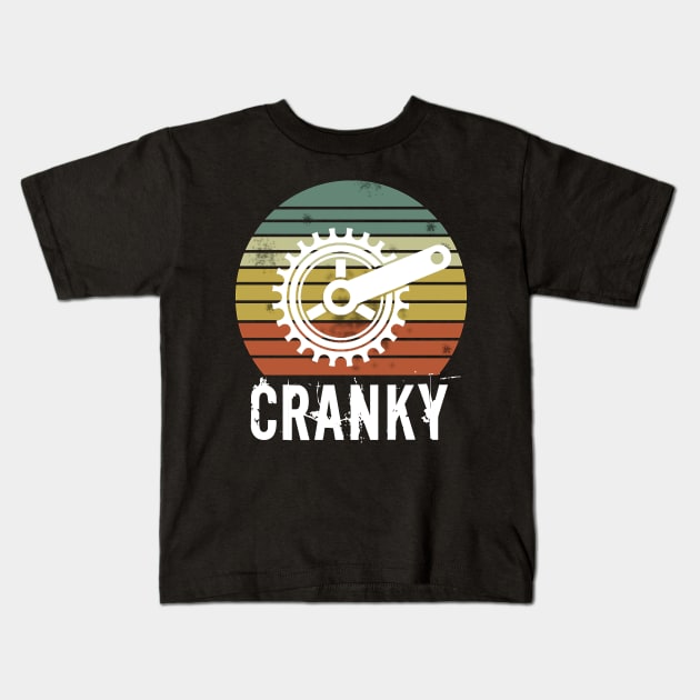 Bicycle Cranky Retro Vintage Gift For Cycling Lovers Kids T-Shirt by Trendy_Designs